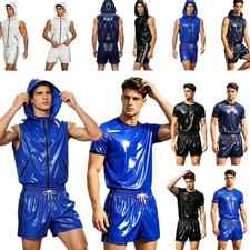 US Men Waterproof Casual Outfit 2 Piece Set Tracksuit Sweat Suit Sport Holiday