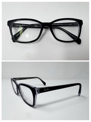 Ray-Ban RB1591 3529 Junior Black Clear Gray Eyeglass Frames 48-16-130 Authentic