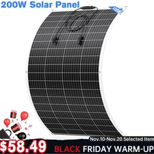 Flexible 200W Mono Solar Panel 12V Power Portable Camping Home RV Battery Charge