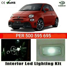 KIT LED INTERNI PER ABARTH 500 595 695 PLAFONIERA ANTERIORE + BAGAGLIAIO CANBUS