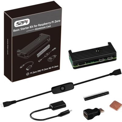 Vollständiges Raspberry Pi Zero 2 W Kit: Aluminium-Gehäuse & HDMI Kabel