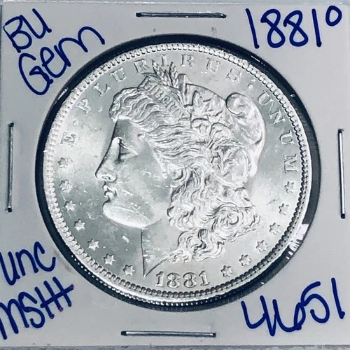 1881 O BU UNCIRCULATED MORGAN SILVER DOLLAR AUTHENTIC U.S.MINT FREESHIPPING 4651