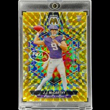 J.J. McCarthy RARE ROOKIE GOLD REFRACTOR MOSAIC INVESTMENT CARD PANINI VIKINGS