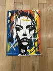 Original Abstract Female Face Painting 9x12 paper Modern Wall Art Home Decor New — photo 3