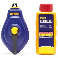 Irwin Strait-Line 100ft Chalk Reel With Red Chalk