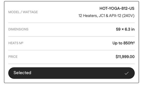 Hot yoga hershel infrared heat lamp