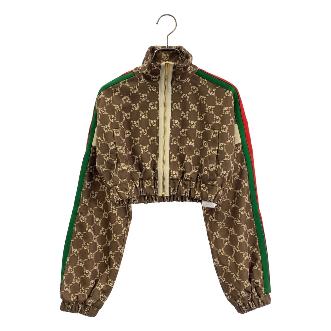 GUCCI Interlocking G Total Pattern Sherry Line Cropped Track Jacket Used KLDR-0
