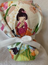Asian Gardens Ponytail scrub cap medical hat surgical Bouffant