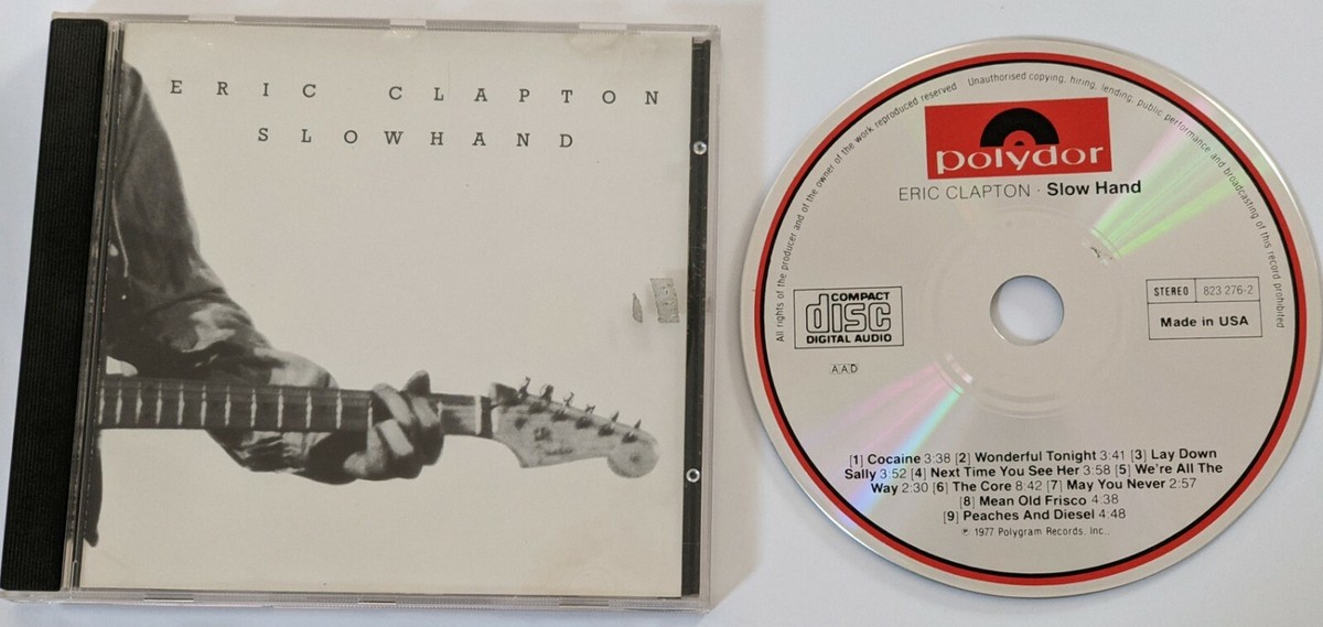 ERIC CLAPTON Slowhand CD Silver Center 823 276-2 Slow Hand Album