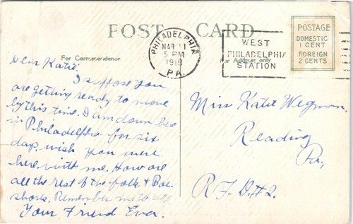 1918 Market Street Loop Penn Station Ferry, Pennsylvania PA used post card - Picture 2 of 2