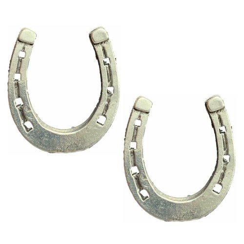 2 x Insignias de prendedor de peltre inglés de herradura ecuestre-PAG - Imagen 2 de 3