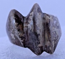 Textured Mexico Mexican Taxco Odd Modernist Mod Sterling Silver Ring Size 10.5