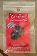 USMC US MARINE CORPS BLACK EAGLE GLOBE & ANCHOR OFFICER COMBINATION CAP BADGE