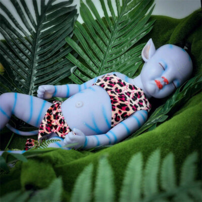 Reborn Baby Doll 20 Inch Sweet Blue Baby Boy Night Light Vinyl Doll Toy Gift Kid