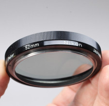 NIKON 52MM POLARIZER FILTER W CASE GLASS VERY CLEAN