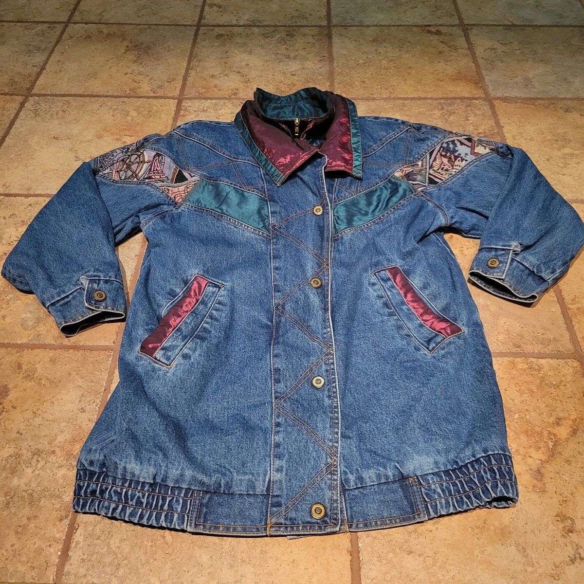 Vtg 80s Current Seen Denim Jean Jacket Sz. M Art Grunge Vtg 80s Current Seen Denim Jean Jacket Sz. M Art Grunge
