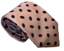 Robert Talbott Neck Tie Pink All Over Print Silk Made In USA Men