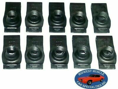 NOSR GM Body Fender Frame Grille Valance 1/4-20 Bolt U Clip Panel - Foto 2