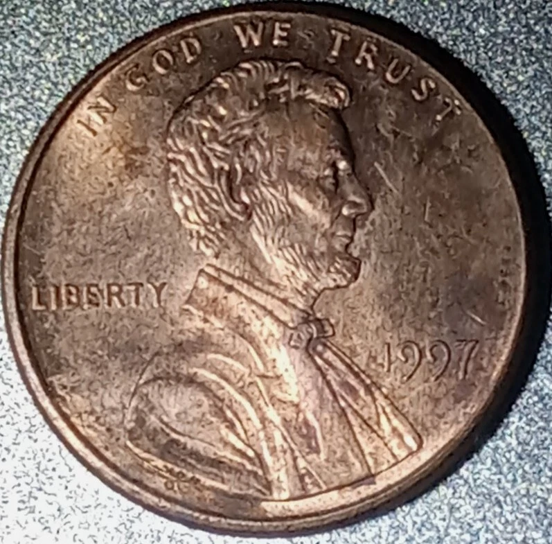 1997 P LINCOLN MEMORIAL PENNY CENT/DOUBLED EAR ERROR *1DO-001 *FS-101 - Image 2 of 4