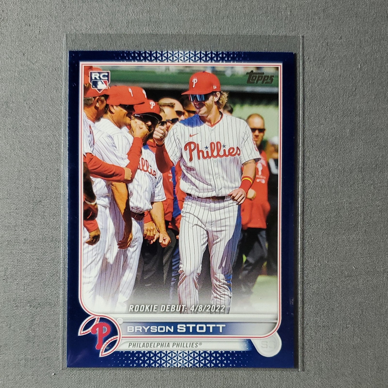 2022 Topps Update Bryson Stott Royal Blue Rookie Debut #US255