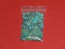 Natural Turquoise Center Drilled Nugget Spacer Bead Assortment 72.3 Grams NOS