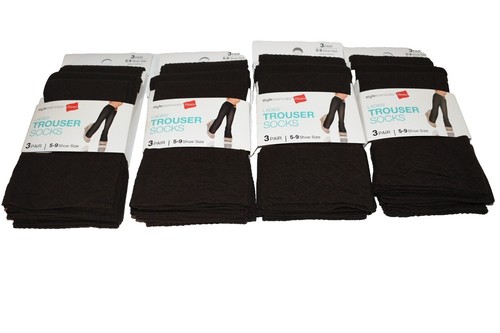 Chaussettes Hautes Vintage Hanes Années 70 - Femme, Marron, Taille 8-11, Neuves Avec étiquettes