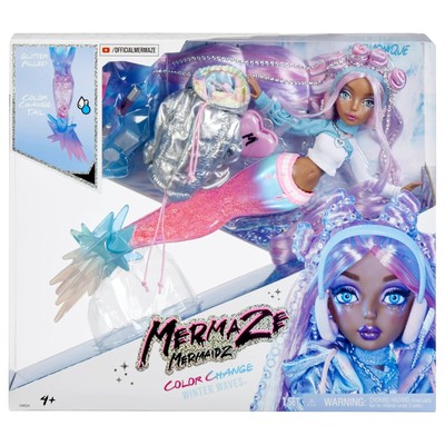 Mermaze Mermaidz  Winter Waves Harmonique  Mermaid Doll, Glitter & Color Change