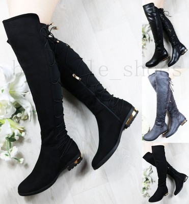 women's shoes chunky heel fur lined boots