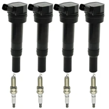 4X OEM Ignition Coils & Iridium Spark Plugs for Hyundai Elantra Kia 27300-2E000