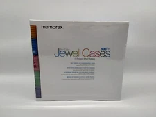 New Memorex Slim Clear CD/DVD 5mm 100 Pack Jewel Cases Unopened Sealed NIP