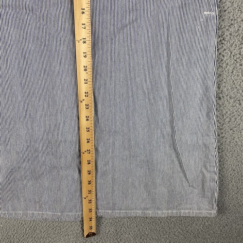 VINTAGE Haiks Dress Womens M Denim Hickory Striped Apron School Teacher Cottage - Picture 4 of 7