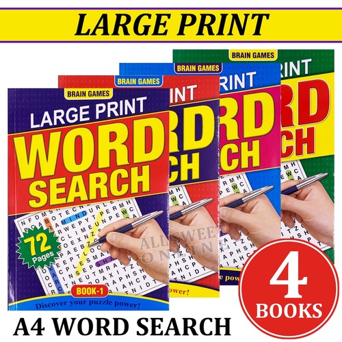 Large Print 1 4 Size Word Search Puzzle Books 66 Puzzles Per Book Au Ebay