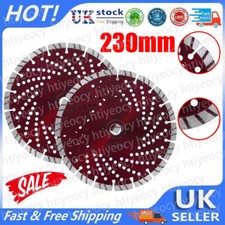 9" 230mm Diamond Angle Grinder Blade Discs Stone Brick Concrete Cutting Disc