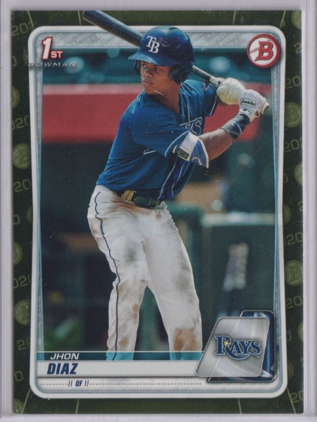 2020 Bowman Prospects Camo #BP30 Jhon Diaz