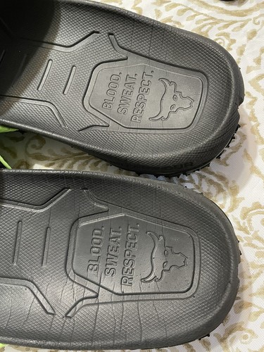 Men’s The Rock Under Armour Slides Michelin Neon Yellow Shoes Size 13 - Picture 4 of 7