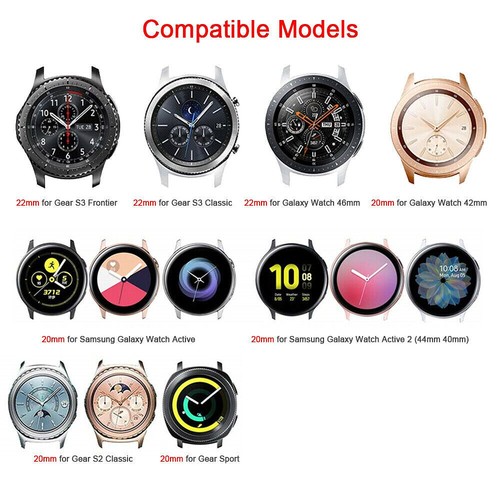 2-Pack Band Silicone Sport Strap For Samsung Galaxy Watch Active 2 40 42 44mm - Picture 5 of 25