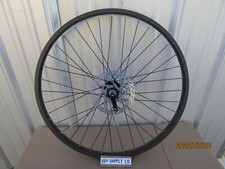 26 Black Aluminum Disc Brake Bicycle Front Wheel For Mtb Huffy Trek Etc.
