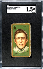 1911 T205 Gold Border RARE Cycle Joe Tinker - SGC 1.5 FR NICE APPEAL