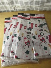 125 CHRISTMAS CELLO PARTY GIFT BAGS 5x25 Count TREAT BAGS with Ties~Santa