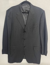 Brooks Brothers 120s Navy Pinstripe Wool 3-Button Blazer Suit Jacket Sports Coat