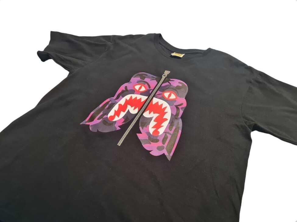 Authentic A Bathing Ape BAPE Funthera Militia Purple Camo Tiger