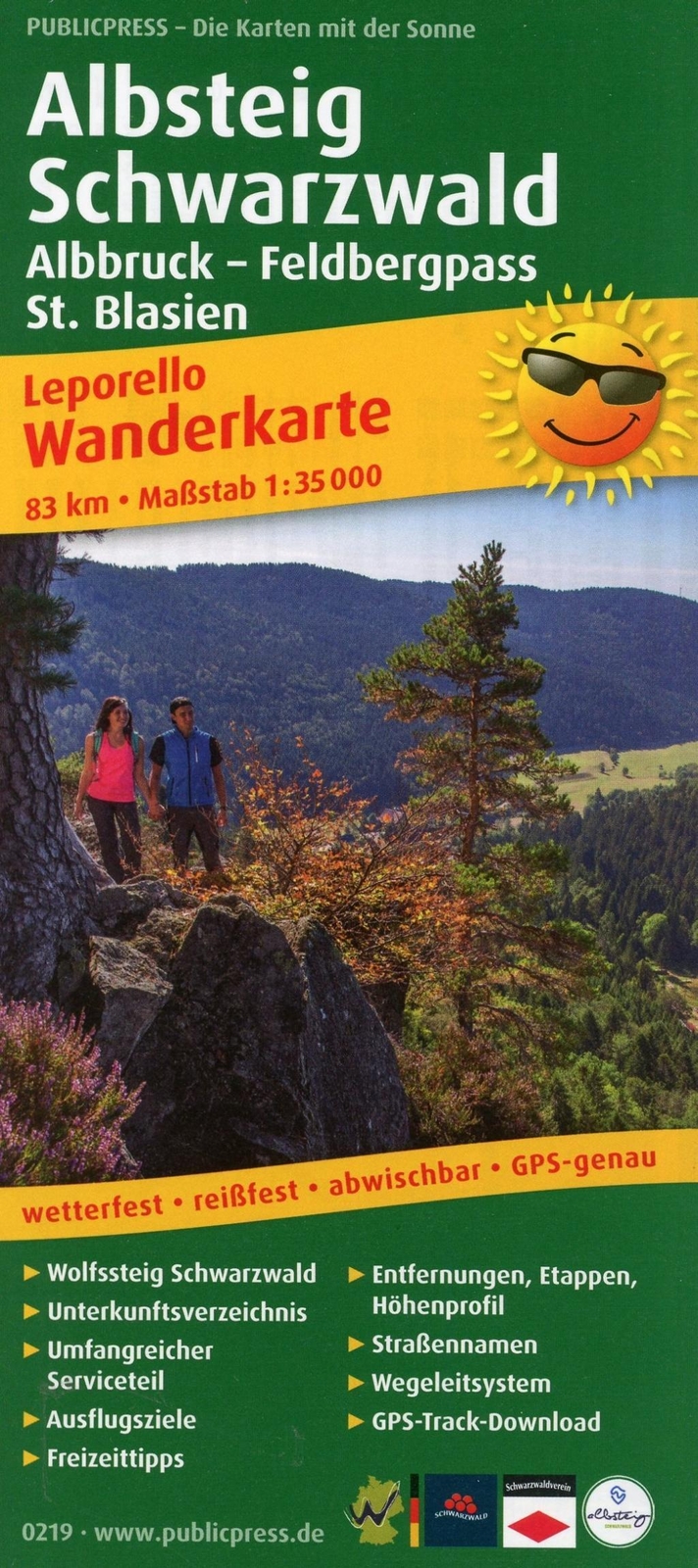 Thumbnail - Albsteig, Schwarzwald, Albbruck - Feldbergpass, St. Blasien 1:35 000 |