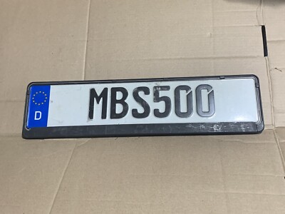 MERCEDES BENZ S500 European Euro License Plate tag S500 MB S500