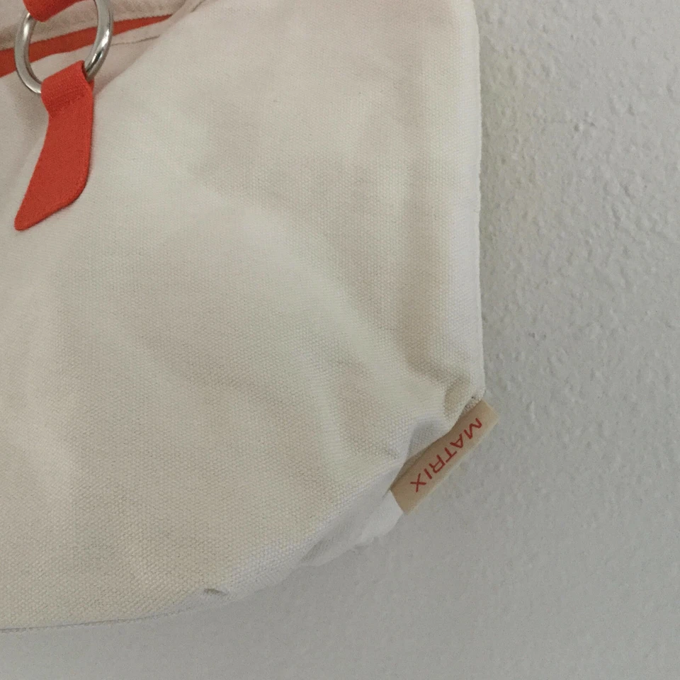 Bolso de Mano Matrix Informal Elegante Fin de Semana Llevar Todas las Compras Beige Claro, Naranja Foto 4 de 4