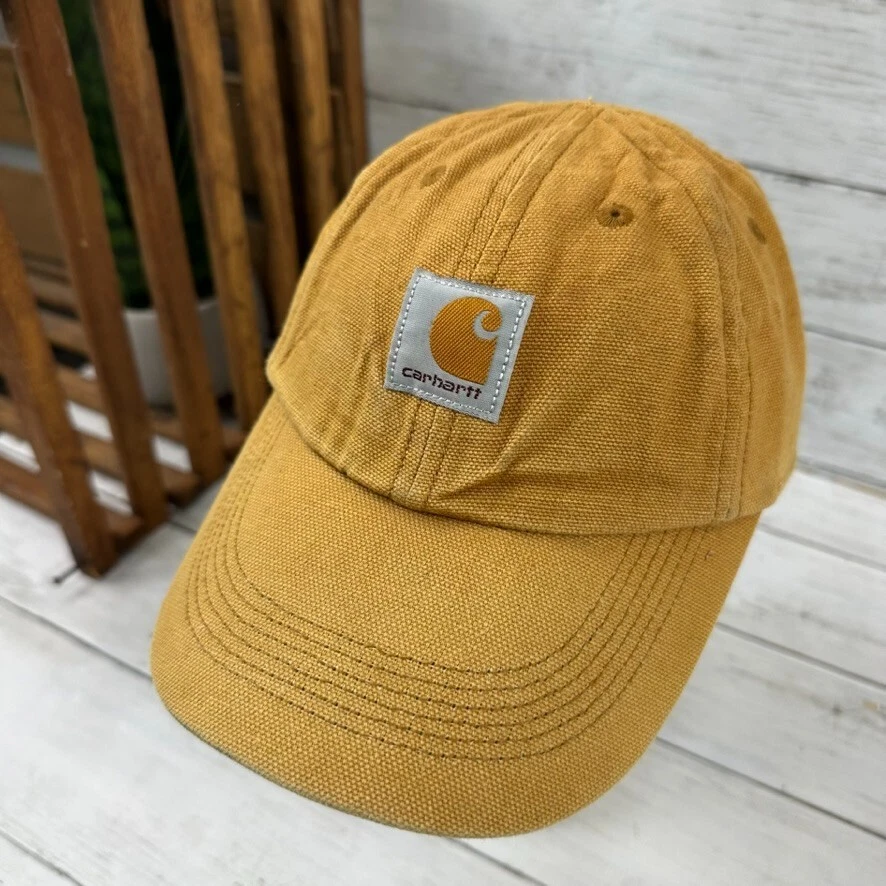 Sombrero Carhartt Jóvenes Niños Lona Exterior Logo Marrón OSFA Desteñido Foto 2 de 4