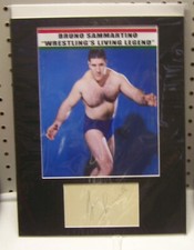 Bruno Sammartino Matted signed Cut w/COA WWWF WWF PLEASE READ ***BONUS***