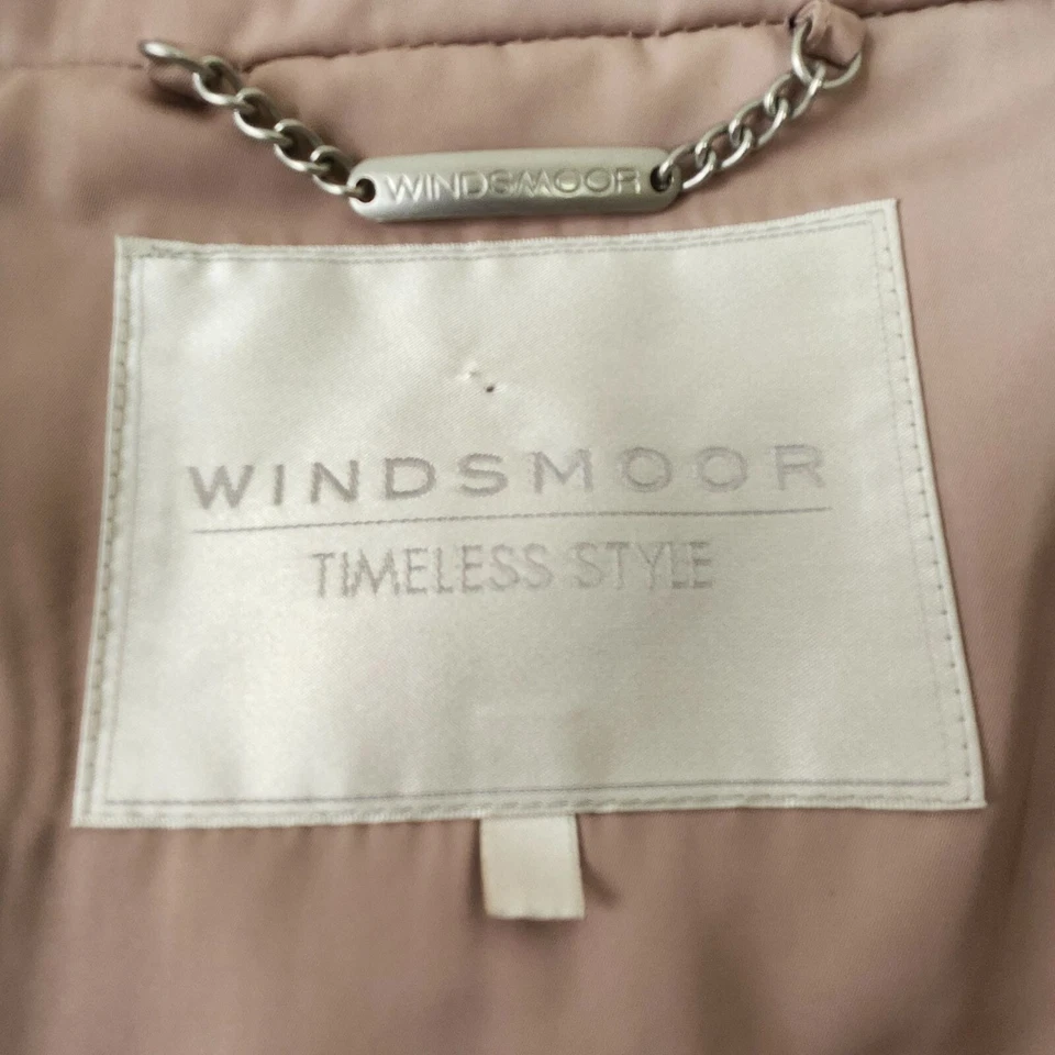 Windsmoor Beige Hooded Midi Length Fall Coat Timeless Fashion Large Pockets NWOT - Image 4 of 4