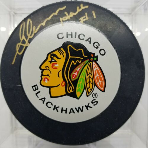 Ronde signée Glenn Hall Blackhawks de Chicago - Photo 1/1