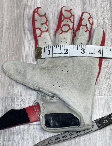 Thor Mottocross Riding Gloves Red White Size Large READ AND SEE PHOTOS - Picture 13 of 14
