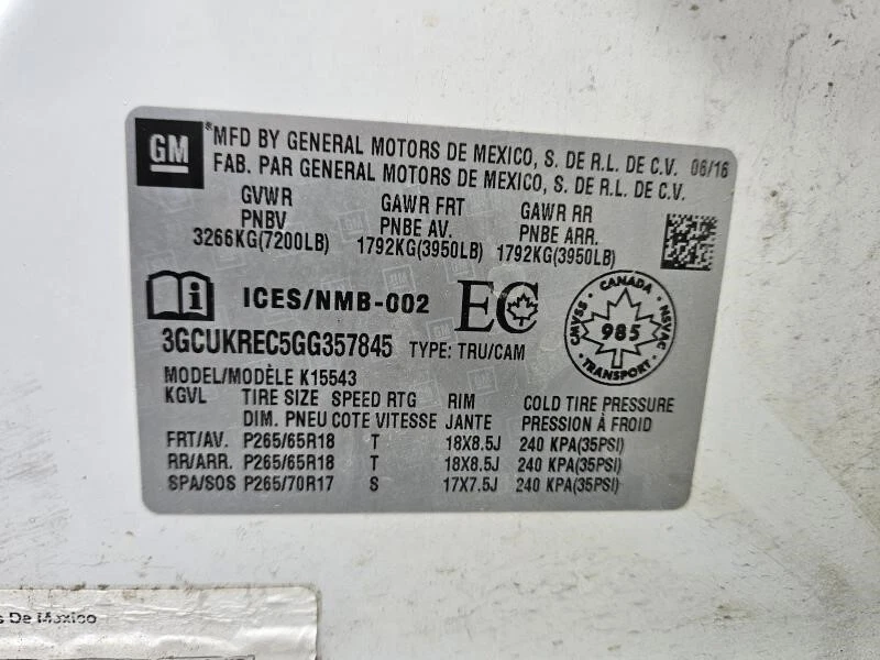 Módulo de control de frenos de remolque usado para: camioneta Chevrolet Silverado 1500 2016 Foto 2 de 4